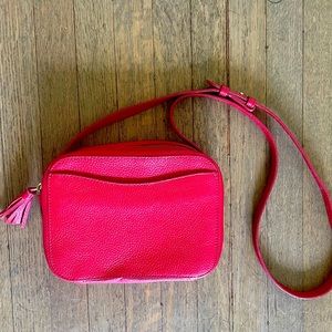 Red Cuyana Leather Camera CrossBody